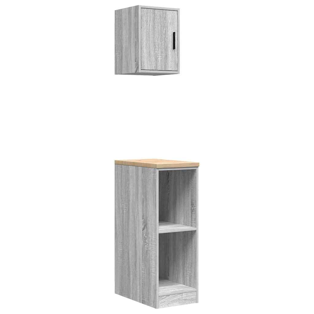 Garage Cabinets 2 pcs Grey Sonoma Engineered Wood