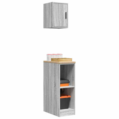 Garage Cabinets 2 pcs Grey Sonoma Engineered Wood