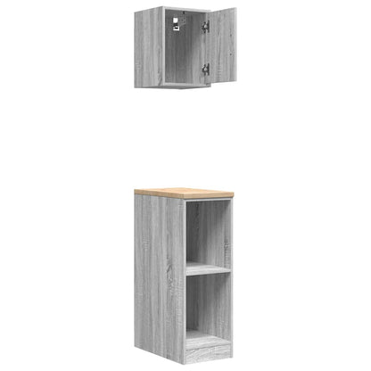 Garage Cabinets 2 pcs Grey Sonoma Engineered Wood