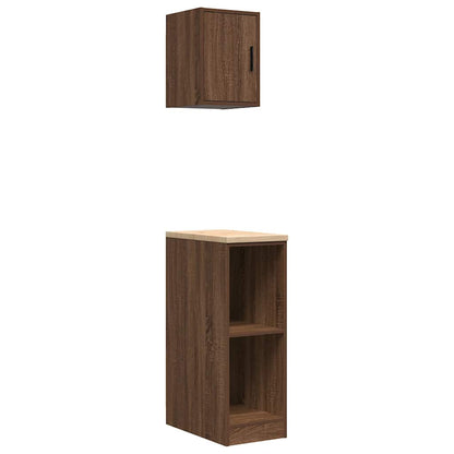 Garage Cabinets 2 pcs Brown Oak Engineered Wood