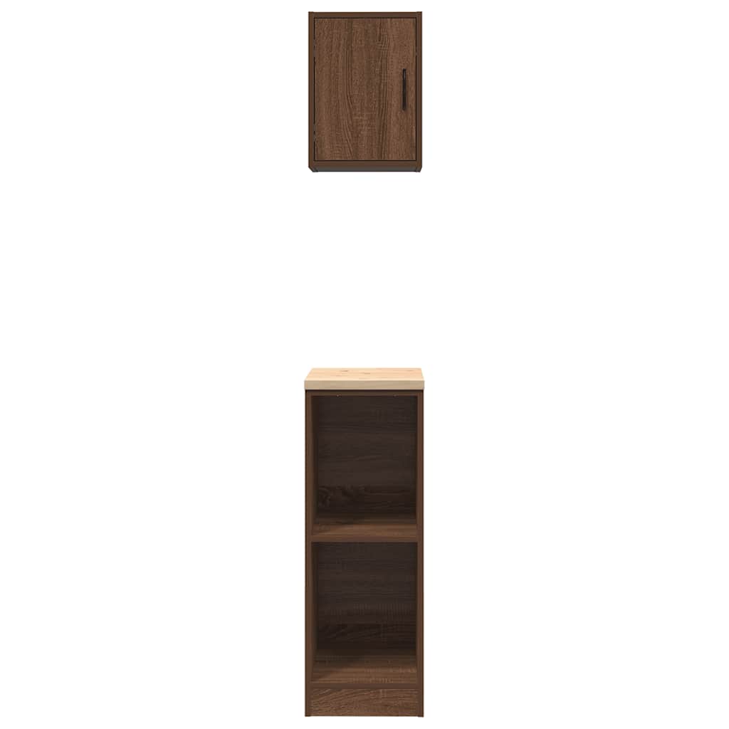Garage Cabinets 2 pcs Brown Oak Engineered Wood