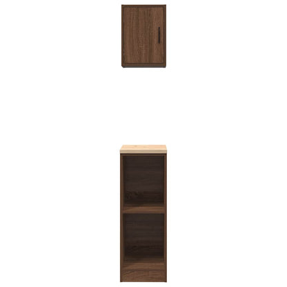 Garage Cabinets 2 pcs Brown Oak Engineered Wood