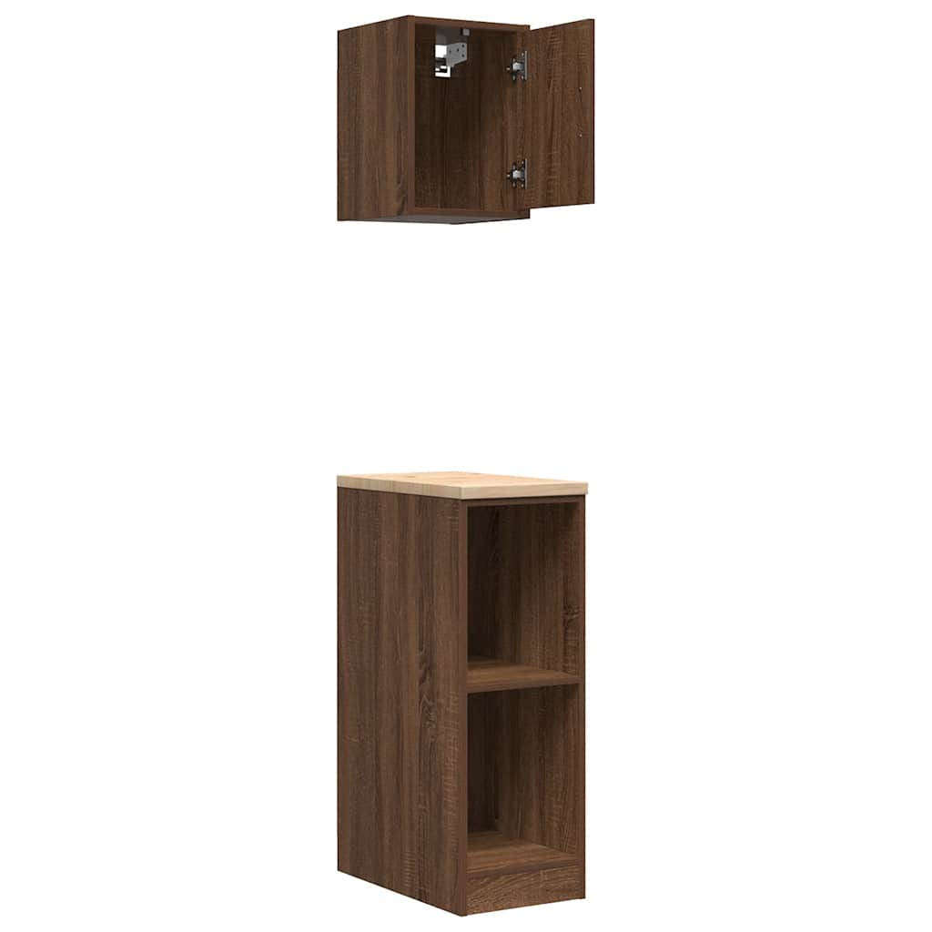 Garage Cabinets 2 pcs Brown Oak Engineered Wood