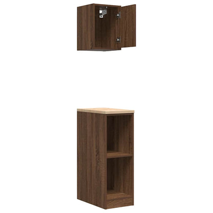 Garage Cabinets 2 pcs Brown Oak Engineered Wood
