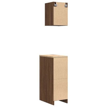 Garage Cabinets 2 pcs Brown Oak Engineered Wood