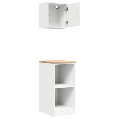 Garage Cabinets 2 pcs White Engineered Wood