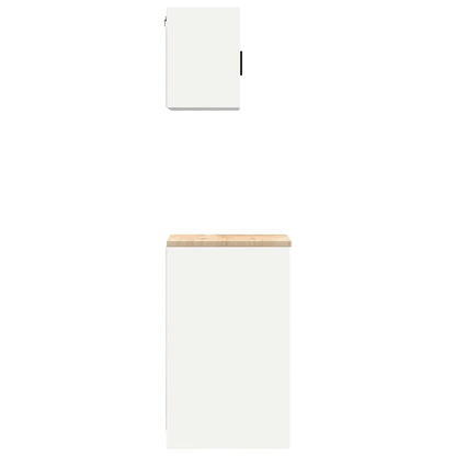 Garage Cabinets 2 pcs White Engineered Wood
