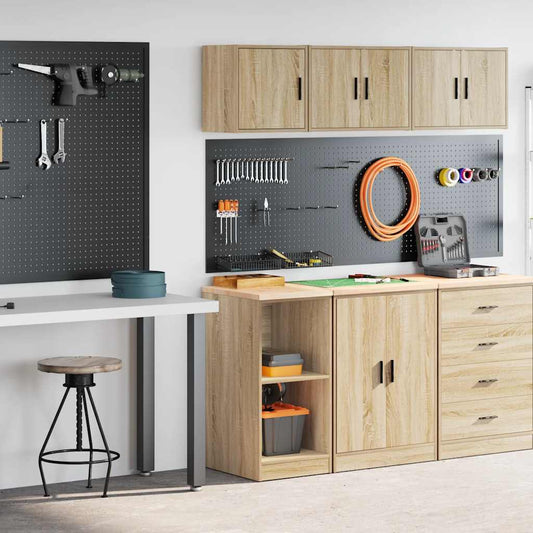 Garage Cabinets 2 pcs Sonoma Oak Engineered Wood