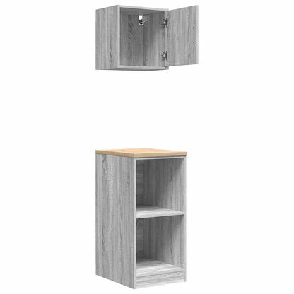 Garage Cabinets 2 pcs Grey Sonoma Engineered Wood