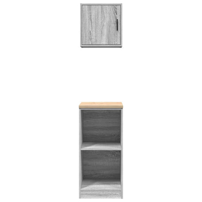 Garage Cabinets 2 pcs Grey Sonoma Engineered Wood