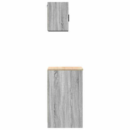 Garage Cabinets 2 pcs Grey Sonoma Engineered Wood