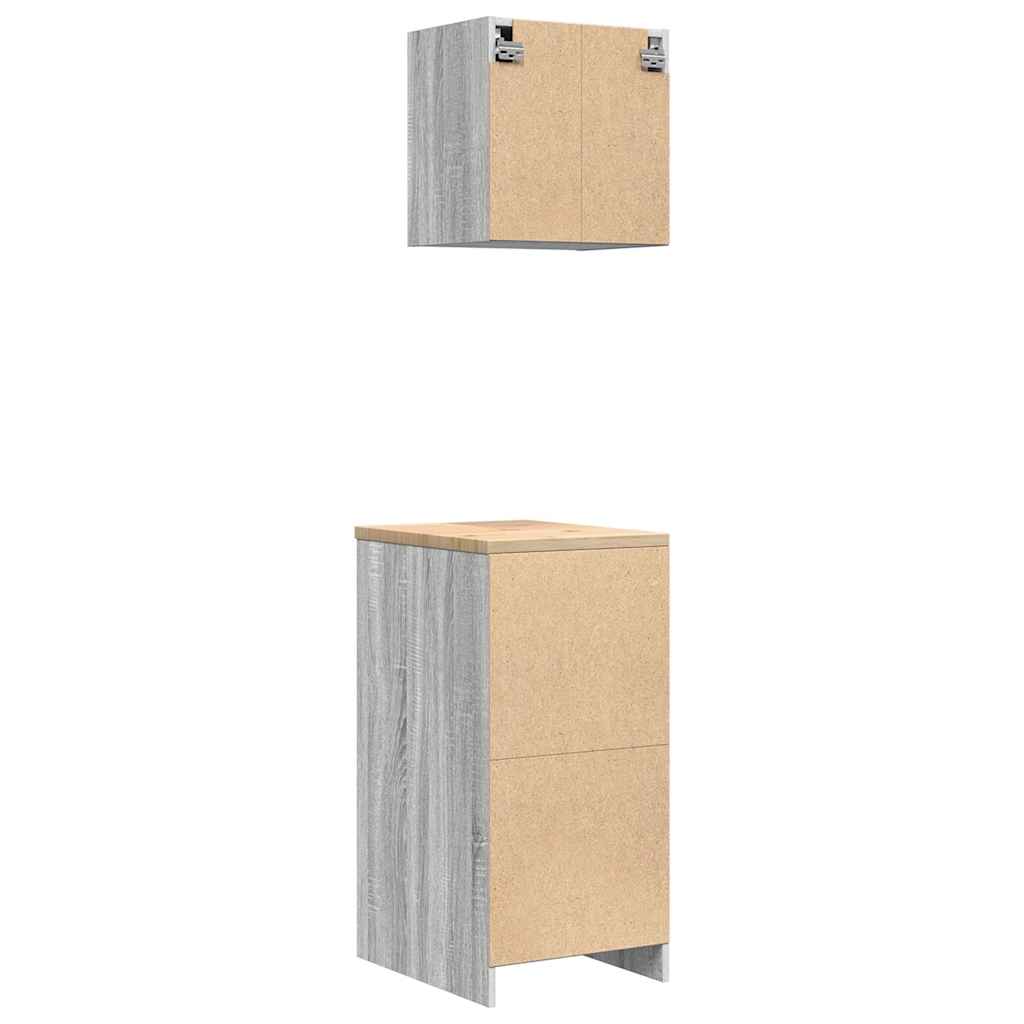 Garage Cabinets 2 pcs Grey Sonoma Engineered Wood