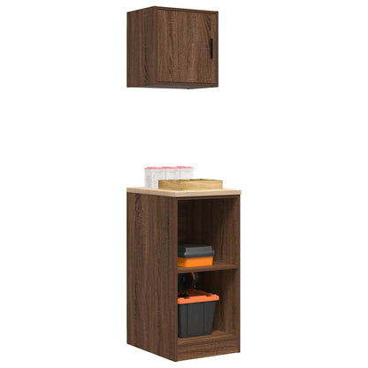 Garage Cabinets 2 pcs Brown Oak Engineered Wood