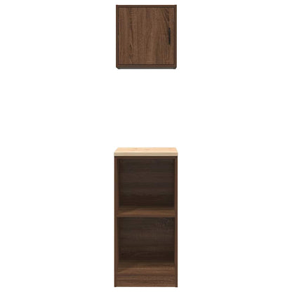 Garage Cabinets 2 pcs Brown Oak Engineered Wood