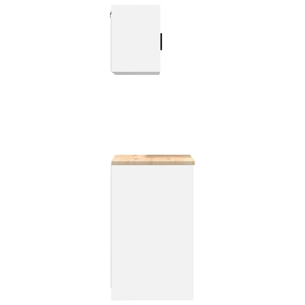 Garage Cabinets 2 pcs White Engineered Wood