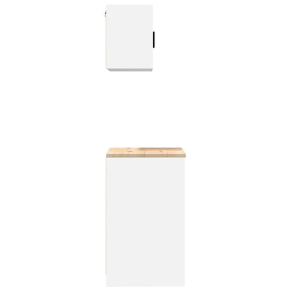 Garage Cabinets 2 pcs White Engineered Wood
