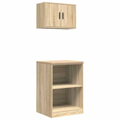 Garage Cabinets 2 pcs Sonoma Oak Engineered Wood