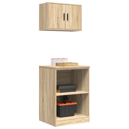 Garage Cabinets 2 pcs Sonoma Oak Engineered Wood