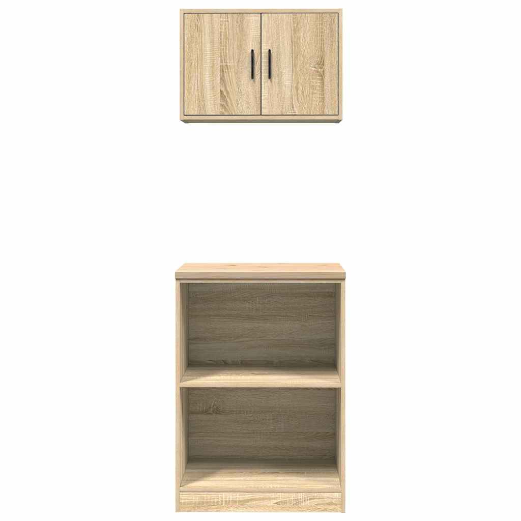 Garage Cabinets 2 pcs Sonoma Oak Engineered Wood
