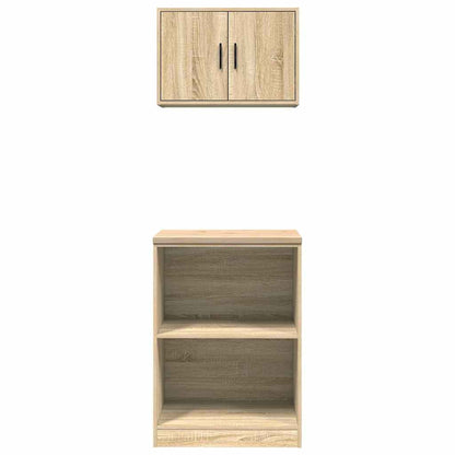 Garage Cabinets 2 pcs Sonoma Oak Engineered Wood