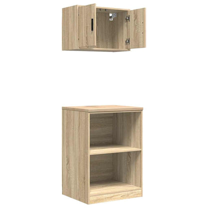 Garage Cabinets 2 pcs Sonoma Oak Engineered Wood