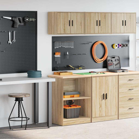 Garage Cabinets 2 pcs Sonoma Oak Engineered Wood