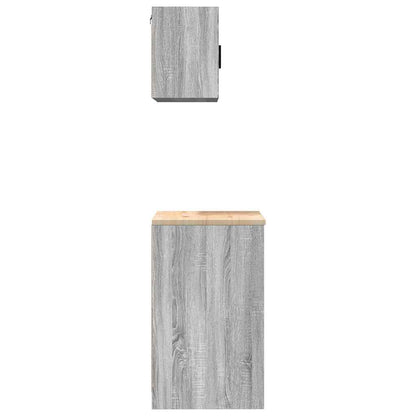 Garage Cabinets 2 pcs Grey Sonoma Engineered Wood