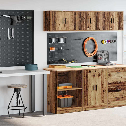Garage Cabinets 2 pcs Old Wood Engineered Wood