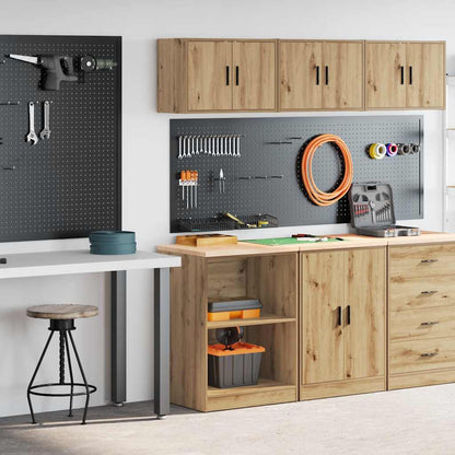 Garage Cabinets 2 pcs Artisan Oak Engineered Wood