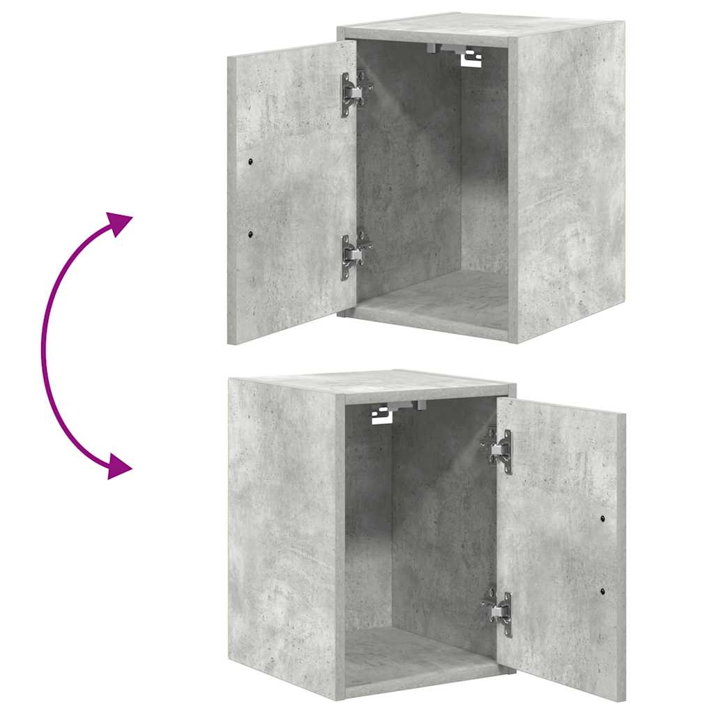 Garage Cabinets 2 pcs Concrete Grey Engineered Wood