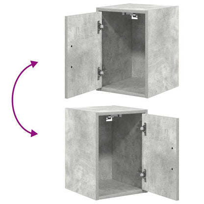 Garage Cabinets 2 pcs Concrete Grey Engineered Wood