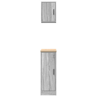 Garage Cabinets 2 pcs Grey Sonoma Engineered Wood