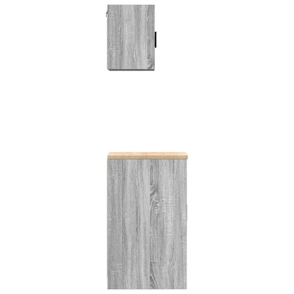 Garage Cabinets 2 pcs Grey Sonoma Engineered Wood