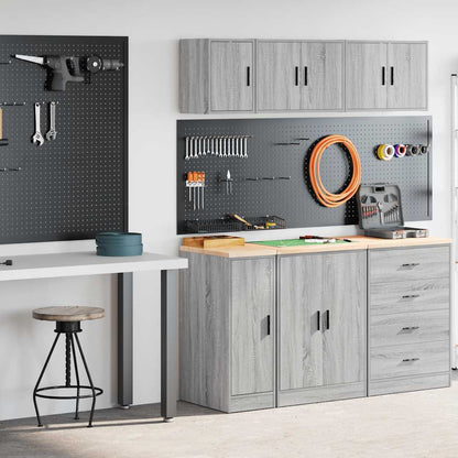Garage Cabinets 2 pcs Grey Sonoma Engineered Wood
