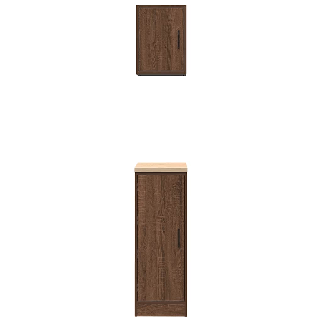 Garage Cabinets 2 pcs Brown Oak Engineered Wood
