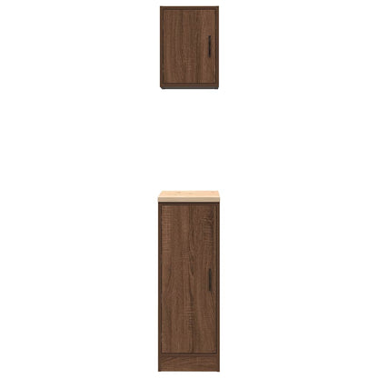 Garage Cabinets 2 pcs Brown Oak Engineered Wood