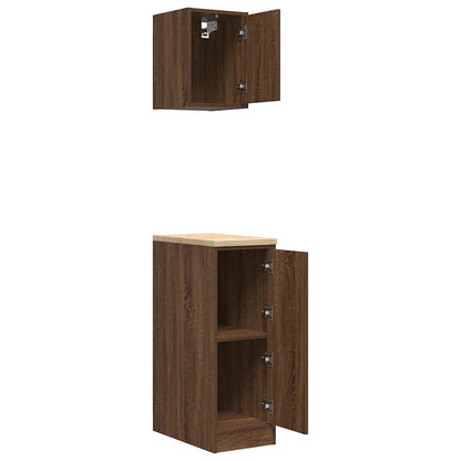 Garage Cabinets 2 pcs Brown Oak Engineered Wood