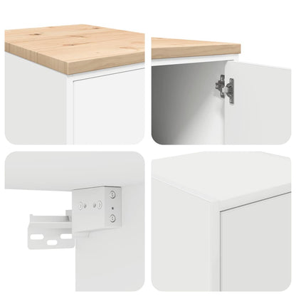 Garage Cabinets 2 pcs White Engineered Wood