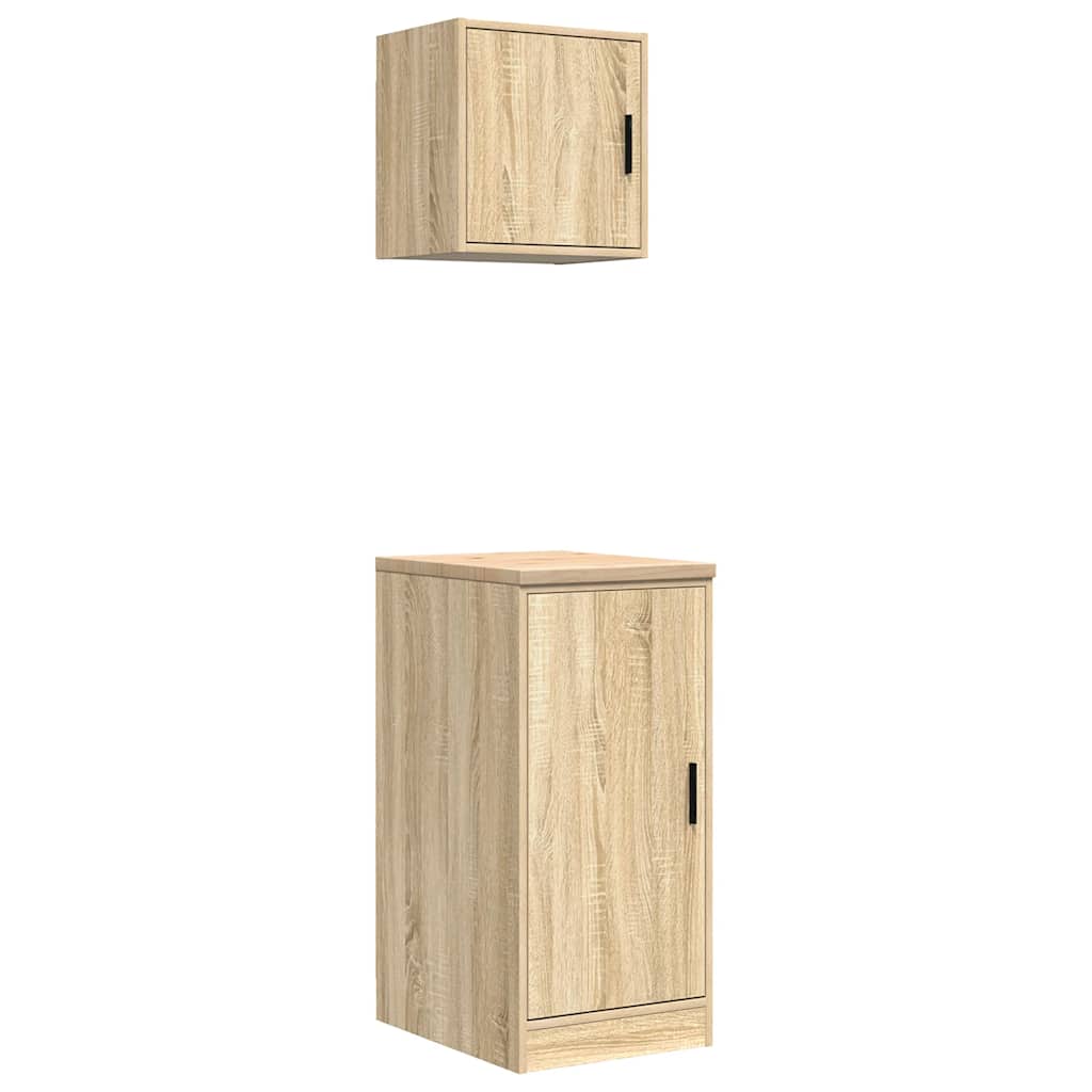 Garage Cabinets 2 pcs Sonoma Oak Engineered Wood