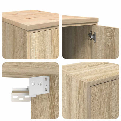 Garage Cabinets 2 pcs Sonoma Oak Engineered Wood