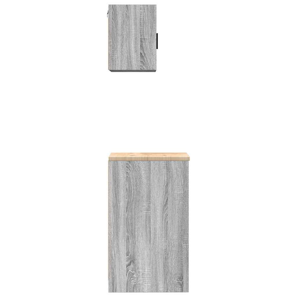 Garage Cabinets 2 pcs Grey Sonoma Engineered Wood