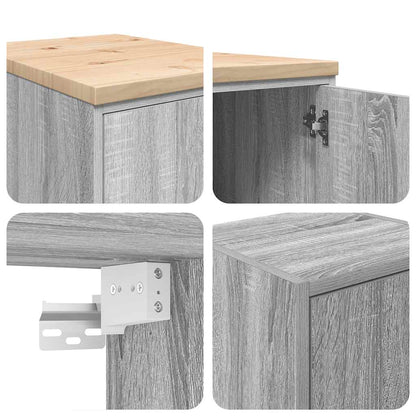 Garage Cabinets 2 pcs Grey Sonoma Engineered Wood