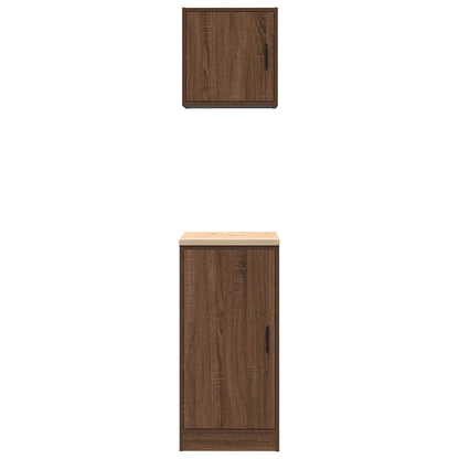 Garage Cabinets 2 pcs Brown Oak Engineered Wood