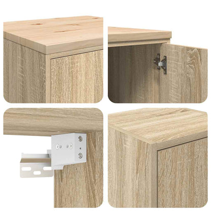 Garage Cabinets 2 pcs Sonoma Oak Engineered Wood
