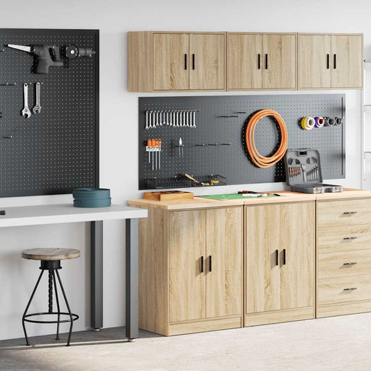 Garage Cabinets 2 pcs Sonoma Oak Engineered Wood