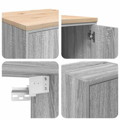 Garage Cabinets 2 pcs Grey Sonoma Engineered Wood