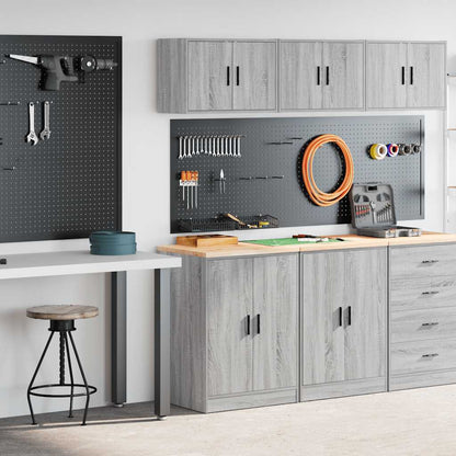 Garage Cabinets 2 pcs Grey Sonoma Engineered Wood