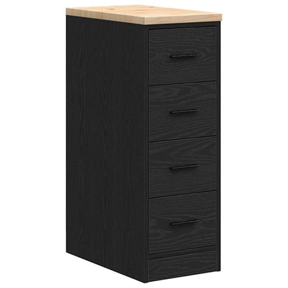Garage Cabinets 2 pcs Black Engineered Wood