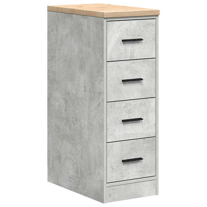 Garage Cabinets 2 pcs Concrete Grey Engineered Wood
