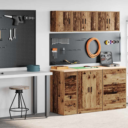 Garage Cabinets 2 pcs Old Wood Engineered Wood